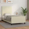 Image de vidaXL Cadre de lit avec tête de lit Crème 80x200 cm Similicuir