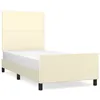 Image de vidaXL Cadre de lit avec tÃªte de lit CrÃ¨me 80x200 cm Similicuir