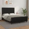 Image de vidaXL Cadre de lit avec tête de lit Noir 140x190 cm Similicuir
