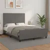 Image de vidaXL Cadre de lit avec tête de lit Gris 140x200 cm Similicuir