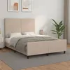 Image de vidaXL Cadre de lit avec tête de lit Cappuccino 140x200 cm Similicuir