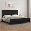 Image de vidaXL Cadre de lit sans matelas noir 200x200 cm similicuir3125469