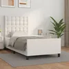Image de vidaXL Cadre de lit avec tête de lit Blanc 90x200 cm Similicuir