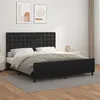 Image de vidaXL Cadre de lit avec tête de lit Noir 180x200 cm Similicuir