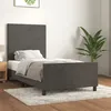 Image de vidaXL Cadre de lit avec tête de lit Gris foncé 100x200 cm Velours