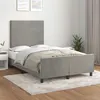 Image de vidaXL Cadre de lit sans matelas gris clair 120x200 cm velours3125623