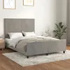 Image de vidaXL Cadre de lit avec tête de lit Gris clair 140x190 cm Velours
