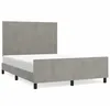 Image de vidaXL Cadre de lit avec tÃªte de lit Gris clair 140x190 cm Velours