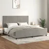 Image de vidaXL Cadre de lit avec tête de lit Gris clair 200x200 cm Velours