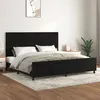 Image de vidaXL Cadre de lit avec tête de lit Noir 200x200 cm Velours