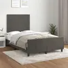 Image de vidaXL Cadre de lit avec tête de lit Gris foncé 120x200 cm Velours
