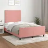 Image de vidaXL Cadre de lit sans matelas rose 120x200 cm velours3125689