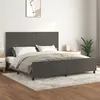 Image de vidaXL Cadre de lit avec tête de lit Gris foncé 200x200 cm Velours