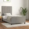 Image de vidaXL Cadre de lit avec tête de lit Gris clair 80x200 cm Velours