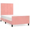 Image de vidaXL Cadre de lit avec tÃªte de lit Rose 80x200 cm Velours