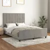 Image de vidaXL Cadre de lit avec tête de lit Gris clair 140x200 cm