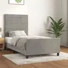 Image de vidaXL Cadre de lit avec tête de lit Gris clair 80x200 cm Velours