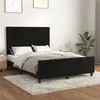 Image de vidaXL Cadre de lit avec tête de lit Noir 140x190 cm Velours