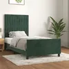 Image de vidaXL Cadre de lit avec tête de lit Vert foncé 80x200 cm Velours