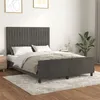 Image de vidaXL Cadre de lit avec tête de lit Gris foncé 140x200 cm Velours