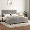 Image de vidaXL Cadre de lit avec tête de lit Gris clair 160x200 cm Velours