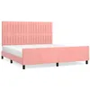 Image de vidaXL Cadre de lit sans matelas rose 160x200 cm velours3125890
