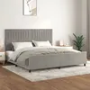 Image de vidaXL Cadre de lit sans matelas gris clair 200x200 cm velours3125897