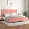 Image de vidaXL Cadre de lit avec tête de lit Rose 200x200 cm Velours