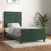 Image de vidaXL Cadre de lit sans matelas vert foncÃ© 80x200 cm velours