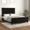 Image de vidaXL Cadre de lit avec tête de lit Noir 140x190 cm Velours