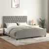 Image de vidaXL Cadre de lit avec tête de lit Gris clair 160x200 cm Velours