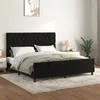 Image de vidaXL Cadre de lit avec tête de lit Noir 160x200 cm Velours