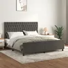 Image de vidaXL Cadre de lit avec tête de lit Gris foncé 180x200 cm Velours