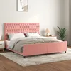 Image de vidaXL Cadre de lit avec tÃªte de lit Rose 180x200 cm Velours