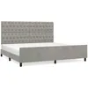 Image de vidaXL Vidaxl Cadre De Lit Avec Tête De Lit Gris Clair 200x200 Cm Velours