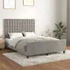 Image de vidaXL Cadre de lit avec tête de lit Gris clair 140x190 cm Velours