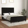Image de vidaXL Cadre de lit avec tête de lit Noir 140x190 cm Velours
