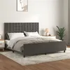 Image de vidaXL Cadre de lit avec tête de lit Gris foncé 160x200 cm Velours