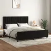 Image de vidaXL Cadre de lit avec tête de lit Noir 160x200 cm Velours