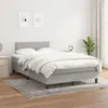 Image de vidaXL Sommier à lattes de lit avec matelas Gris clair 120x200cm Tissu3139881