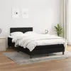 Image de vidaXL Sommier à lattes de lit avec matelas Noir 120x200 cm Tissu3139883
