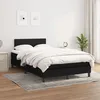 Image de vidaXL Lit Ã  sommier tapissier avec matelas Noir 120x200 cm Tissu