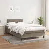 Image de vidaXL Sommier à lattes de lit avec matelas Taupe 120x200 cm Tissu