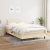 Image de vidaXL Sommier à lattes de lit avec matelas Crème 120x200 cm Tissu