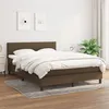 Image de vidaXL Sommier à lattes de lit avec matelas Marron foncé 140x190 cm