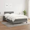 Image de vidaXL Lit Ã  sommier tapissier avec matelas Gris foncÃ© 120x200cm Tissu