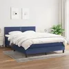 Image de vidaXL Lit Ã  sommier tapissier avec matelas Bleu 140x200 cm Tissu