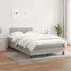 Image de vidaXL Sommier à lattes de lit avec matelas Gris clair 120x200cm Tissu