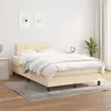 Image de vidaXL Sommier à lattes de lit avec matelas Crème 120x200 cm Tissu