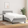 Image de vidaXL Sommier à lattes de lit avec matelas Gris clair 100x200cm Tissu3140193